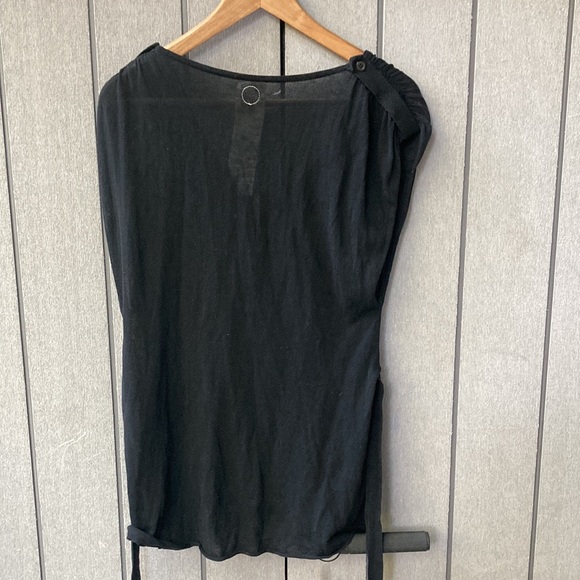 YOHJI YAMAMOTO Coming Soon black cotton top size large - Picture 7 of 7
